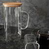 Karaffen-Set mit Deckel aus Glas 1,95L mit 6 Gläser 330 ml transparent Bild 4