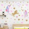 Montegoni Wandsticker Einhorn Stern Wandsticker Abnehmbare Deko für Zuhause, Selbstklebend und abnehmbar ohne Rückstände Bild 2