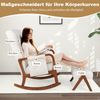 Schaukelstuhl mit Ottomane Gepolsterter Schaukelsessel mit Rückenlehne & Seitentasche Bild 5