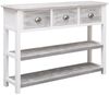 Sideboard, Kommode Antik-Grau 108x30x76 cm Massivholz Paulownia j942p Bild 2