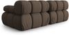 Micadoni Modulares Sofa Bellis 2-Sitzer 3D-Stoff Sonic Braun Bild 4