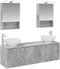vidaXL Badezimmerschrank-Set 5 pcs Betongrau Holzwerkstoff 3406482 Bild 2
