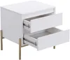 Vente-unique - KORASA Bedside table Holz, Platte Weiß - B 40 cm x H 50 cm x L 50 cm Bild 4