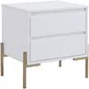 Vente-unique - KORASA Bedside table Holz, Platte Weiß - B 40 cm x H 50 cm x L 50 cm Bild 2