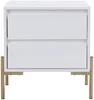 Vente-unique - KORASA Bedside table Holz, Platte Weiß - B 40 cm x H 50 cm x L 50 cm Bild 3