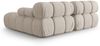 Micadoni Modulares Ecksofa Bellis 3-Sitzer Rechts 3D-Stoff Sonic Helles Beige Bild 4