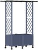 vidaXL Hochbeet mit Rankgitter und Dach Grau 124,5 x 40 x 142 cm PP 3423031 Bild 2
