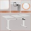 Devoko Hohenverstellbarer Schreibtisch Holzwerkstoff und Metall Weiss 160 x 60 x 73-118 cm Bild 4