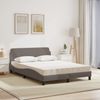 vidaXL Bett mit Matratze "Dover" Taupe 120x200 cm Stoff 3208368 Bild 3