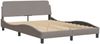 vidaXL Bett mit Matratze "Dover" Taupe 120x200 cm Stoff 3208368 Bild 4