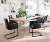 Freischwinger Jova-Flex mit Armlehnen Echt-Leder Schwarz Freischwinger flach Schwarz Taschenfederkern Bild 5