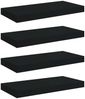 Bücherregal Wand 4 pcs, Schweberegale, Wandregal Schwarz 50 x 23 x 3,8 cm MDF Bild 2