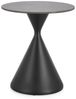 Couchtisch Anolo aus Metall und Feinsteinzeug in Marmor-Optik, modern, rund, schwarz, Ø 50 cm Bild 5