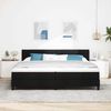 vidaXL Boxspringbett mit Matratze mit LED Schwarz 200 x 200 cm Stoff 3342158 Bild 4