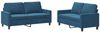 vidaXL 2-tlg. Sofagarnitur mit Kissen Blau Samt 3201505 Bild 2