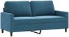 vidaXL 2-tlg. Sofagarnitur mit Kissen Blau Samt 3201505 Bild 4