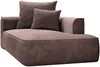 Vente-unique - PINETA Chaise longue SamtStoff Puderrosa - B 115 cm x H 67 cm x L 180 cm Bild 5