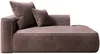 Vente-unique - PINETA Chaise longue SamtStoff Puderrosa - B 115 cm x H 67 cm x L 180 cm Bild 3