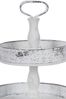 Casa Padrino Landhausstil Shabby Chic Etagere 3-Stufig Antik Weiß Ø 40 x H. 66 cm - Gastronomie Accessoires Bild 2