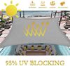 Sehr großes Sonnensegel 5x7m Sonnenschutz Set Wasserabweisend UV Schutz Grau Bild 2