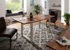Baumtisch Akazie 120x90x76 natur Beine silber matt FREEFORM 3 Bild 2
