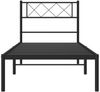 vidaXL Bettgestell mit Kopfteil Metall Schwarz 80x200 cm 372268 Bild 4