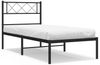 vidaXL Bettgestell mit Kopfteil Metall Schwarz 80x200 cm 372268 Bild 2