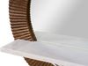 Wandspiegel Mango 65 x 15 x 65 braun lackiert / Marmor weiß BARCELONA #261 Bild 2