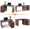 Schreibtisch klein 136 x 101 x 75 cm Eiche braun – Bürotisch Eckschreibtisch RICOO WM083-OW Bild 3