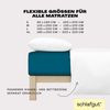 Schlafgut 'Easy' Spannbettlaken, MADE IN GREEN by OEKO-TEX®, Gummizug: rundum, Jersey Elasthan, Petrol Deep, S 90x190 cm - 100x220 cm Bild 4