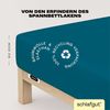 Schlafgut 'Easy' Spannbettlaken, MADE IN GREEN by OEKO-TEX®, Gummizug: rundum, Jersey Elasthan, Petrol Deep, S 90x190 cm - 100x220 cm Bild 3