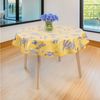 laro Tischdecke 140cm rund Wachstuchtischdecke mit Saum Wildente Braun Beige Bild 4