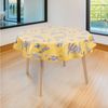 laro Tischdecke 140cm rund Wachstuchtischdecke mit Saum Wildente Braun Beige Bild 3