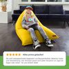 Green Bean® Sitzsack "Triangle" 150x100x100cm mit 220 Liter EPS-Perlen Füllung - Kuschelig Weich Waschbar - Gelb Bild 5