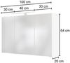 3D-Spiegelschrank 100cm in weiß GHOM-03 mit LED-Beleuchtung, B/H/T ca. 100/64/20 cm Bild 4