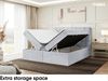 MEBLINI Boxspringbett LUKAS 180x220 cm mit Bettkasten - H4/Hellgrau Samt Polsterbett - Doppelbett mit Topper & Taschenfederkern-Matratze Bild 5