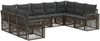 vidaXL Gartensofa-set 9 pcs Grau und Dunkelgrau Poly-Rattan 3435227 Bild 1