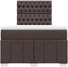 vidaXL Boxspringbett mit Matratze Dunkelbraun 120x200 cm Stoff 3291645 Bild 4