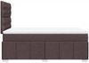 vidaXL Boxspringbett mit Matratze Dunkelbraun 120x200 cm Stoff 3291645 Bild 5