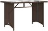vidaXL Gartentisch mit Glasplatte Braun 110x68x70 cm Poly Rattan 366351 Bild 2