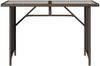 vidaXL Gartentisch mit Glasplatte Braun 110x68x70 cm Poly Rattan 366351 Bild 4