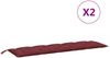 vidaXL Gartenbank-Auflagen 2 Stk. Melange Weinrot 180x50x7 cm Stoff 4002628 Bild 4