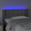 LED Kopfteil, Bettkopfteil, Minimalistisch Grau 103x16x78/88 cm Kunstleder Bild 4