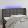 LED Kopfteil, Bettkopfteil, Minimalistisch Grau 103x16x78/88 cm Kunstleder Bild 2