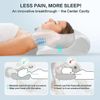 YaLiva_Decor® Nackenkissen 2 Stück, ergonomisch, orthopädisches Kissen gegen Nackenschmerzen & Memory Foam, Grau, 62 x 34 x 12 cm Bild 3