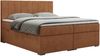 Boxspringbett, Matratze und Topper, zwei Bettkästen - LOPE - 120x200cm - Orange Stoff - H3 Bild 3