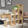 MIADOMODO® Treppenregal - Sonoma, 10 Fächer, 129,5x29x129,5 cm, für Wohnzimmer, Stabil, Offen, Freistehend, Indoor, aus MDF-Platte - Stufenregal, Raumteiler Regal, Bücherregal, Standregal Bild 4