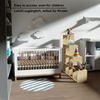 MIADOMODO® Treppenregal - Sonoma, 10 Fächer, 129,5x29x129,5 cm, für Wohnzimmer, Stabil, Offen, Freistehend, Indoor, aus MDF-Platte - Stufenregal, Raumteiler Regal, Bücherregal, Standregal Bild 2