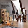 MIADOMODO® Treppenregal - Sonoma, 10 Fächer, 129,5x29x129,5 cm, für Wohnzimmer, Stabil, Offen, Freistehend, Indoor, aus MDF-Platte - Stufenregal, Raumteiler Regal, Bücherregal, Standregal Bild 5