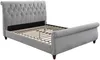 Vente-unique - BALANSANO Bett Stoff Grau - B 227 cm x H 123,5 cm x L 151 cm Bild 2